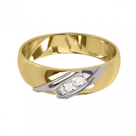 Argolla de Matrimonio, oro 14 kilates, 5 milímetros de ancho, peso aprox 4.9  gramos, con zirconias